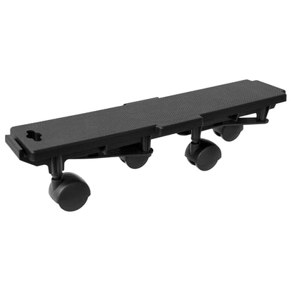 Carrelli da Trasloco con 4 Ruote 10pz Neri Polipropilene 170 kg