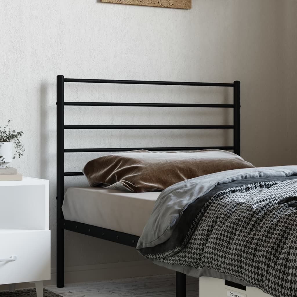 Testiera di Ricambio in Metallo Nero 80 cm