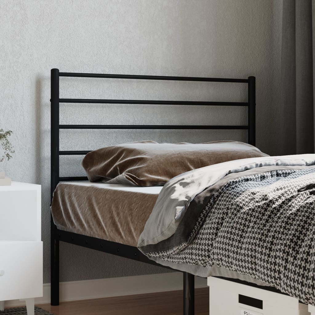 Testiera di Ricambio in Metallo Nero 80 cm