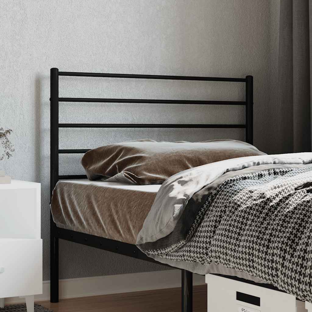 Testiera di Ricambio in Metallo Nero 90 cm