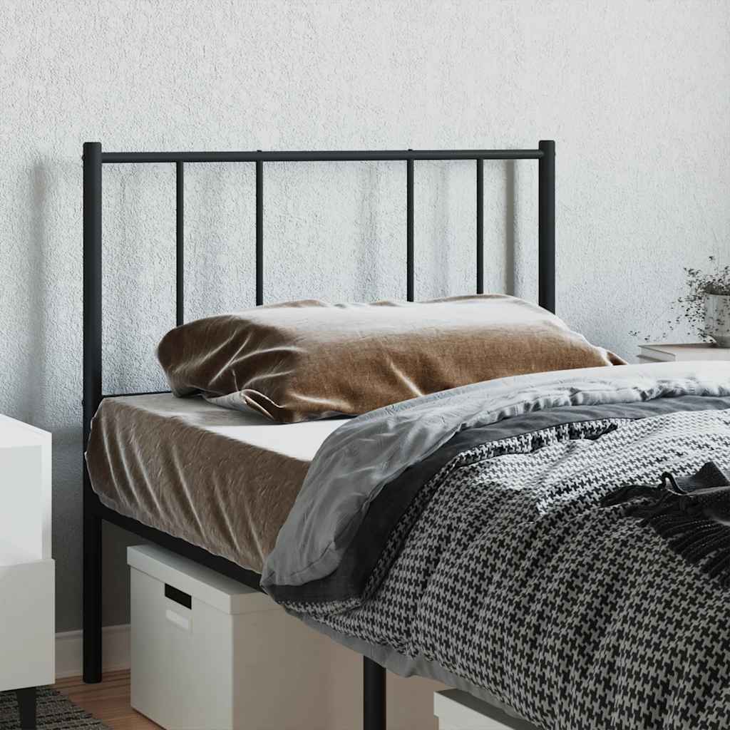Testiera di Ricambio in Metallo Nero 90 cm