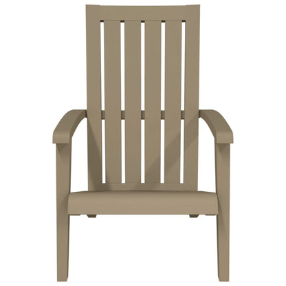 Sedie Adirondack da Giardino 2 pz Polipropilene Marrone Chiaro