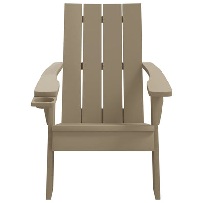 Sedia da Giardino Marrone Chiaro 75x88,5x89,5 cm Polipropilene