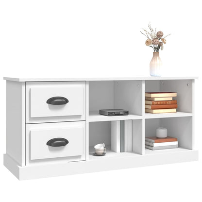 Mobile Porta TV Bianco 102x35,5x47,5 cm in Legno Multistrato