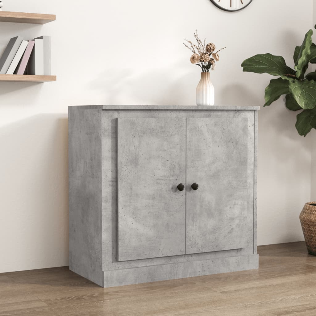 Credenza Grigio Cemento 70x35,5x67,5 cm in Legno Multistrato