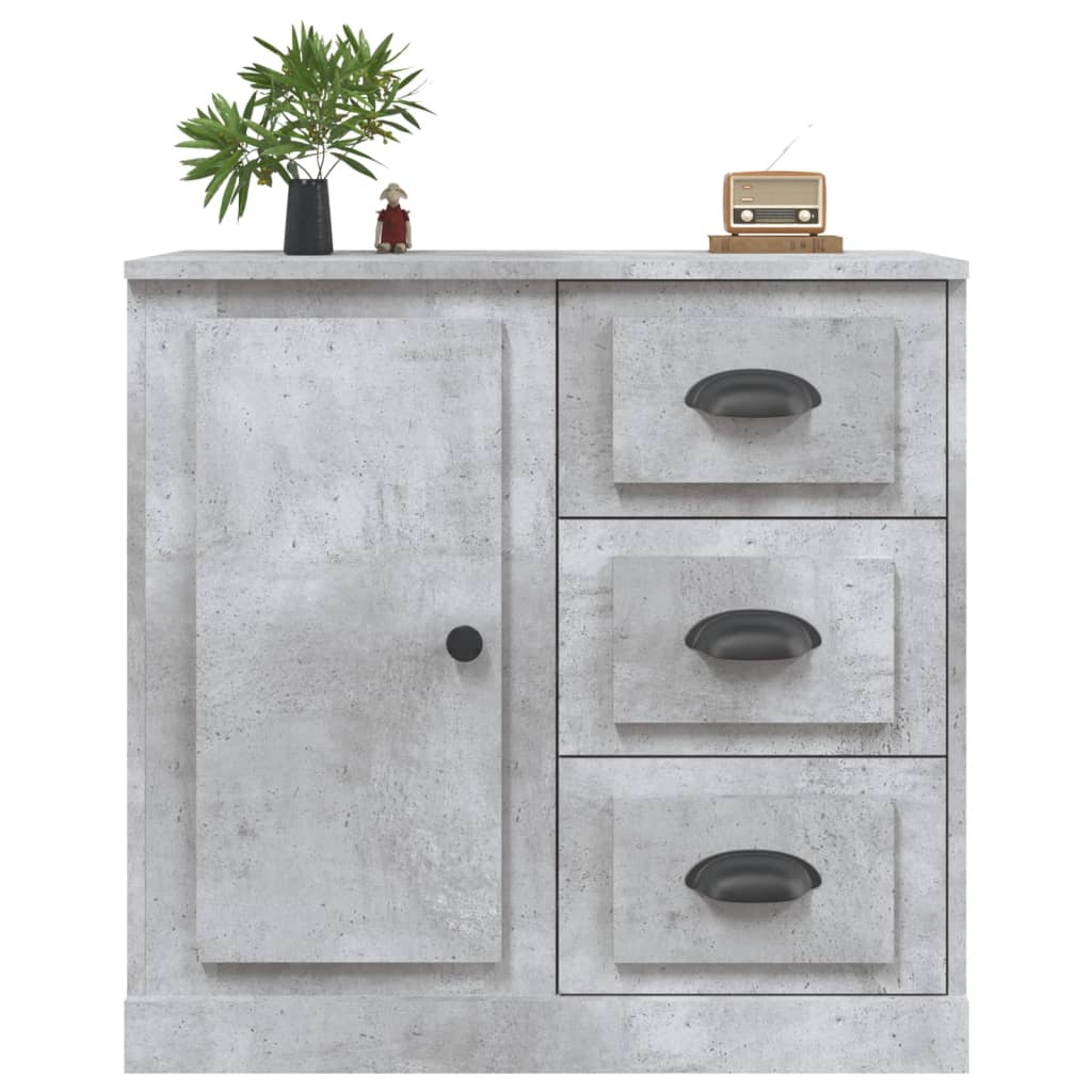 Credenza Grigio Cemento 70x35,5x67,5 cm in Legno Multistrato