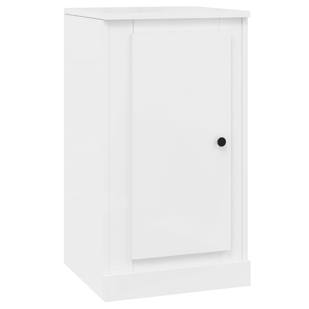 Credenza Bianco Lucido 37,5x35,5x67,5 cm in Legno Multistrato