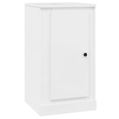 Credenza Bianco Lucido 37,5x35,5x67,5 cm in Legno Multistrato