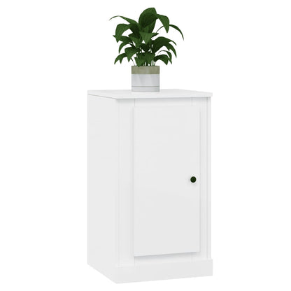 Credenza Bianco Lucido 37,5x35,5x67,5 cm in Legno Multistrato