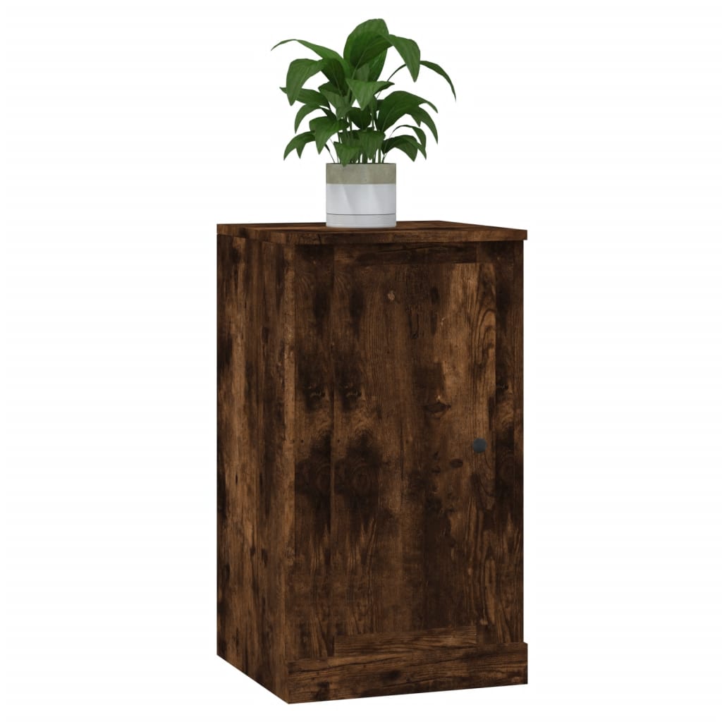 Credenze 2pz Rovere Fumo 37,5x35,5x67,5 cm in Legno Multistrato