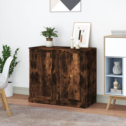 Credenze 2pz Rovere Fumo 37,5x35,5x67,5 cm in Legno Multistrato