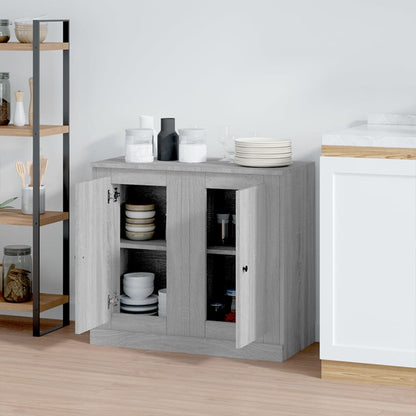 Credenze 2pz Grigio Sonoma 37,5x35,5x67,5 cm Legno Multistrato