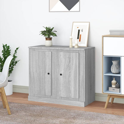 Credenze 2pz Grigio Sonoma 37,5x35,5x67,5 cm Legno Multistrato
