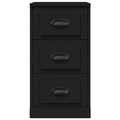 Credenza Nera 36x35,5x67,5 cm in Legno Multistrato