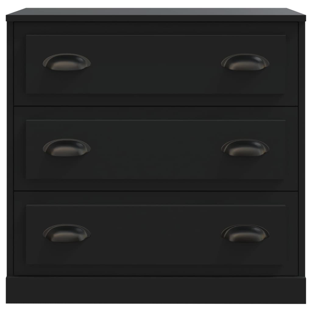 Credenza Nera 70x35,5x67,5 cm in Legno Multistrato