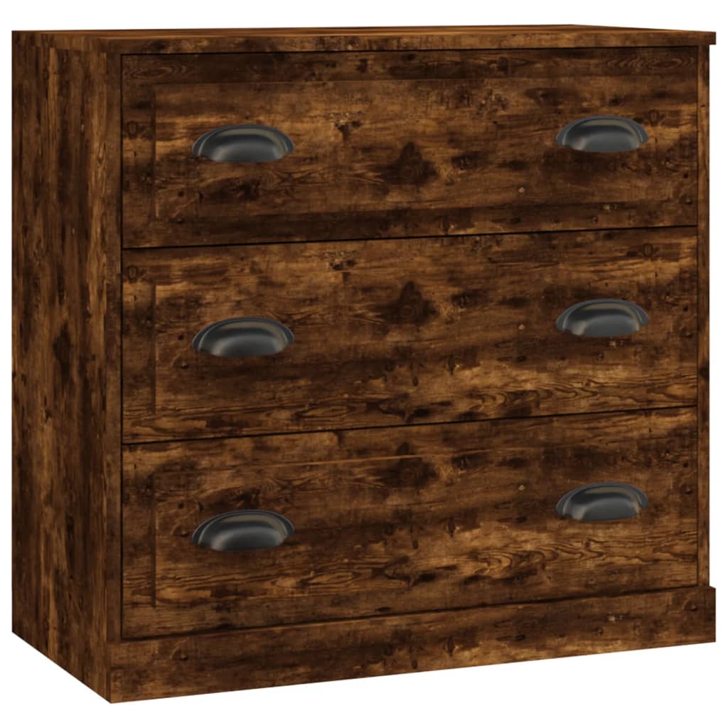 Credenza Rovere Fumo 70x35,5x67,5 cm in Legno Multistrato
