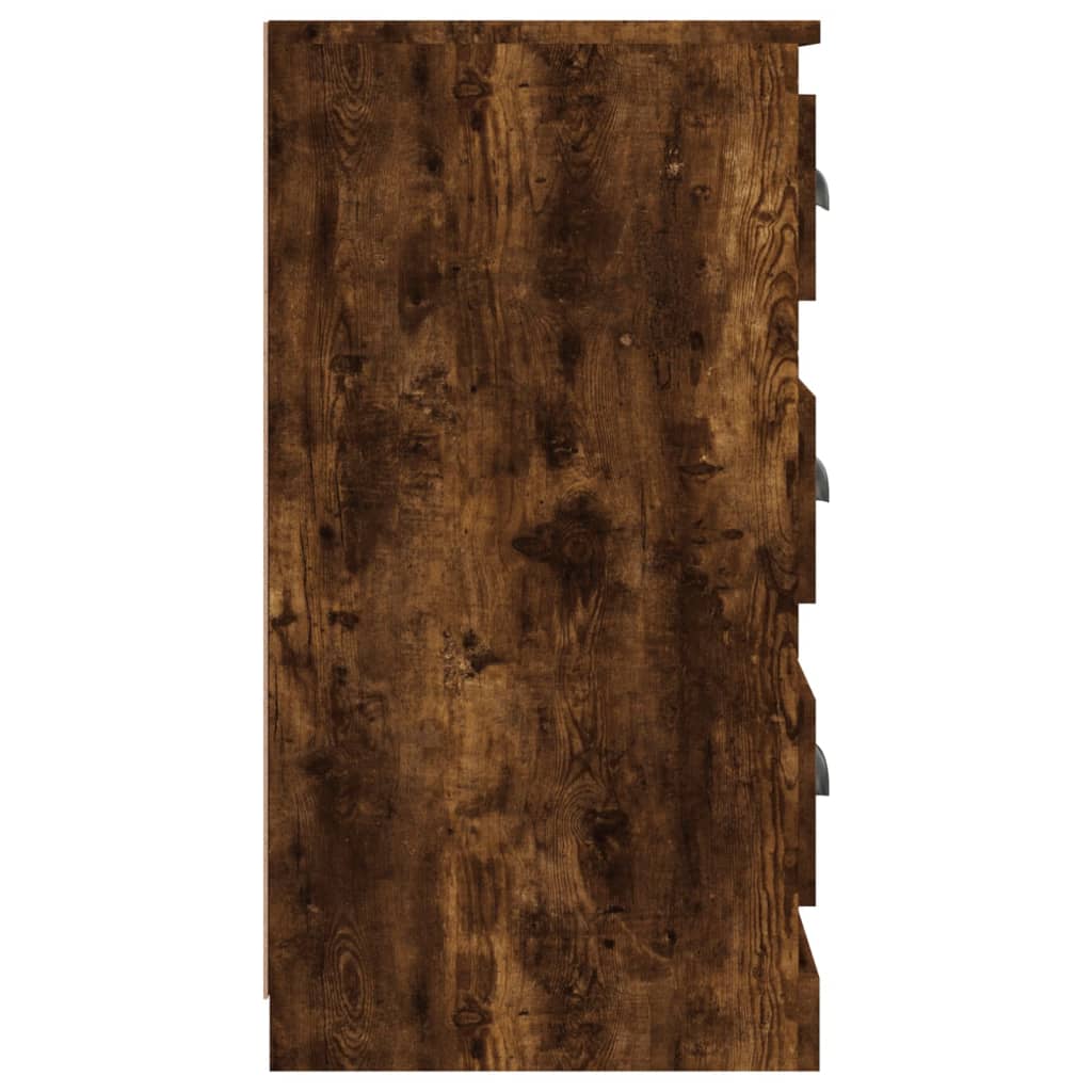 Credenza Rovere Fumo 70x35,5x67,5 cm in Legno Multistrato