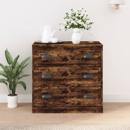 Credenza Rovere Fumo 70x35,5x67,5 cm in Legno Multistrato