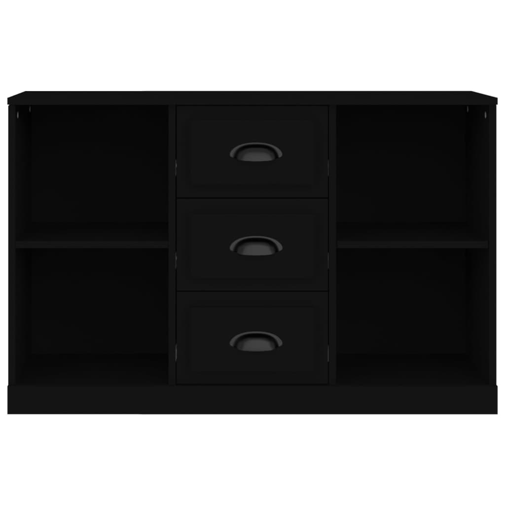 Credenza Nera 104,5x35,5x67,5 cm in Legno Multistrato