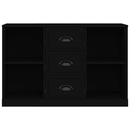 Credenza Nera 104,5x35,5x67,5 cm in Legno Multistrato