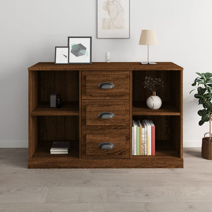 Credenza Rovere Marrone 104,5x35,5x67,5 cm in Legno Multistrato