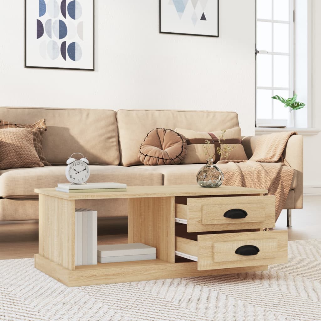 Tavolino da Salotto Rovere Sonoma 90x50x35 cm Legno Multistrato
