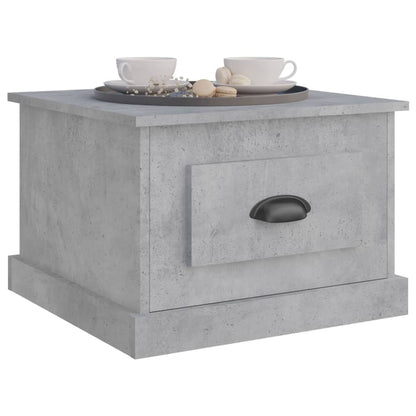 Tavolino da Salotto Grigio Cemento 50x50x35cm Legno Multistrato