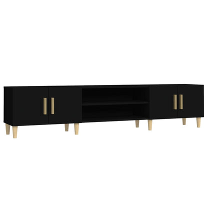 Mobile Porta TV Nero 180x31,5x40 cm in Legno Multistrato