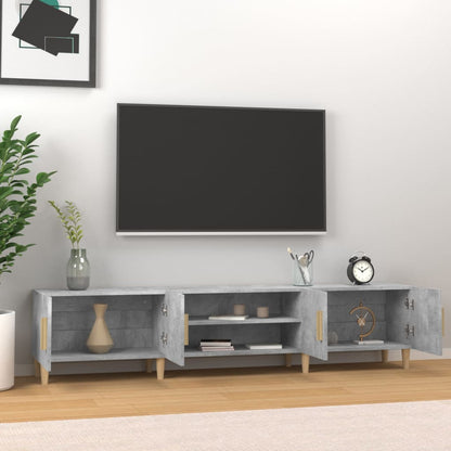 Mobile Porta TV Grigio Cemento 180x31,5x40 cm Legno Multistrato