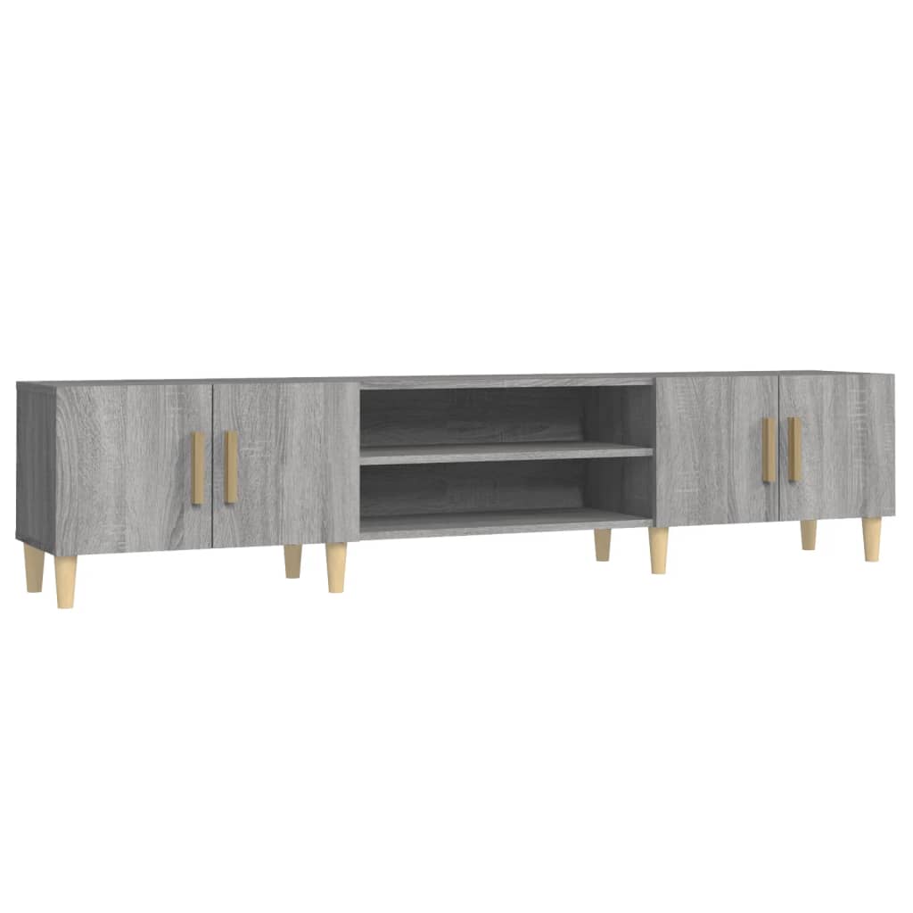 Mobile TV Grigio Sonoma 180x31,5x40 cm in Legno Multistrato
