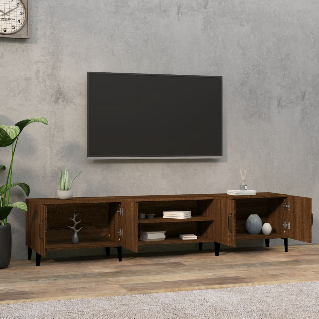 Mobile TV Rovere Marrone 180x31,5x40 cm in Legno Multistrato