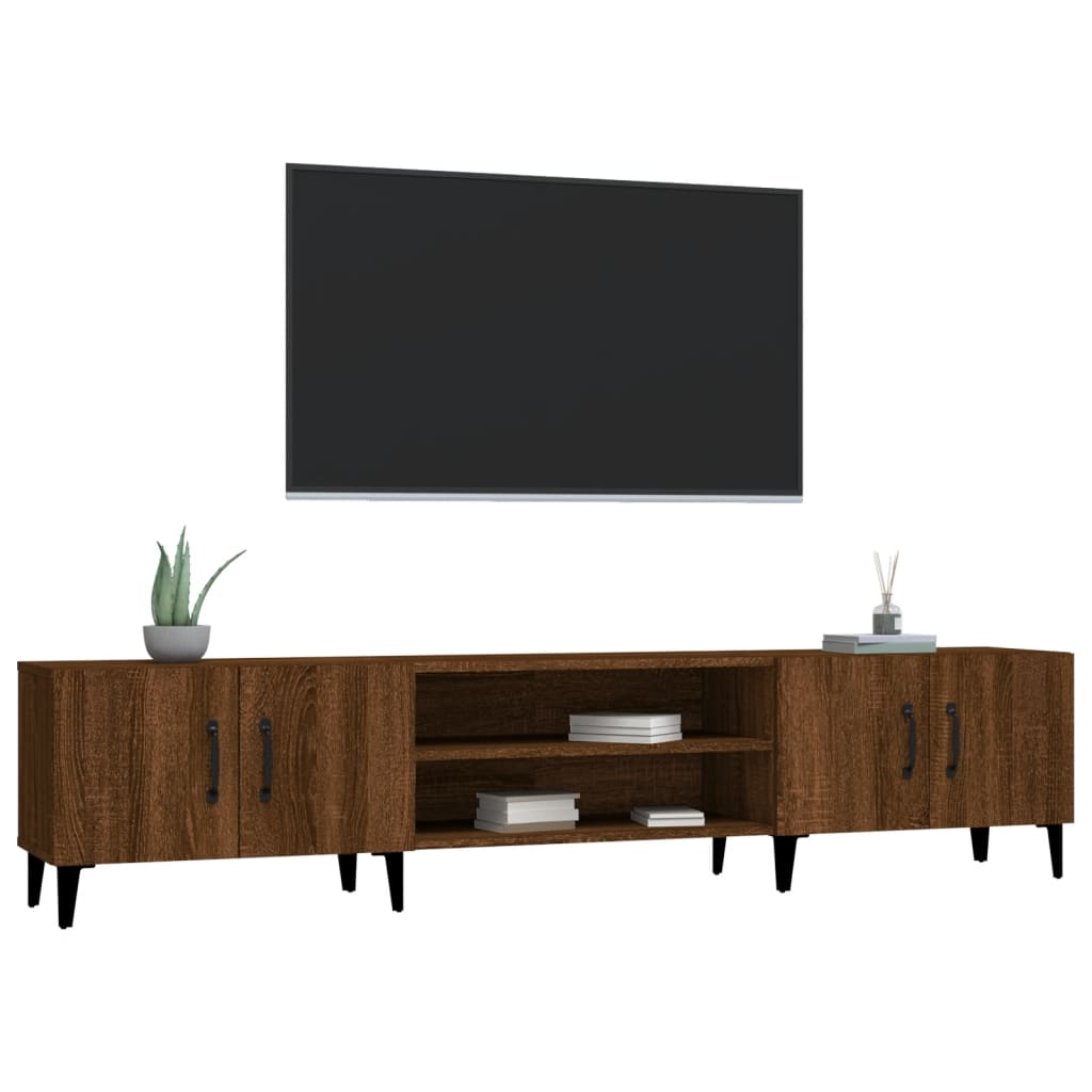 Mobile TV Rovere Marrone 180x31,5x40 cm in Legno Multistrato