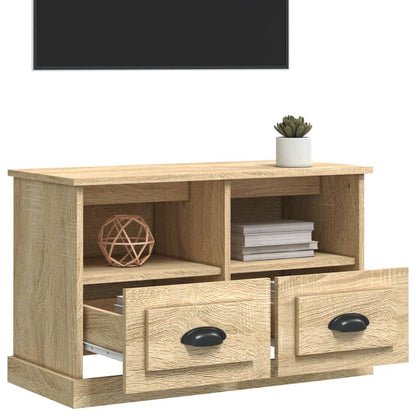 Mobile Porta TV Rovere Sonoma 80x35x50 cm in Legno Multistrato
