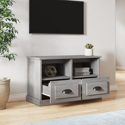 Mobile Porta TV Grigio Sonoma 80x35x50 cm in Legno Multistrato