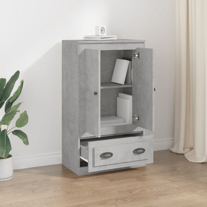 Credenza Grigio Cemento 60x35,5x103,5 cm in Legno Multistrato