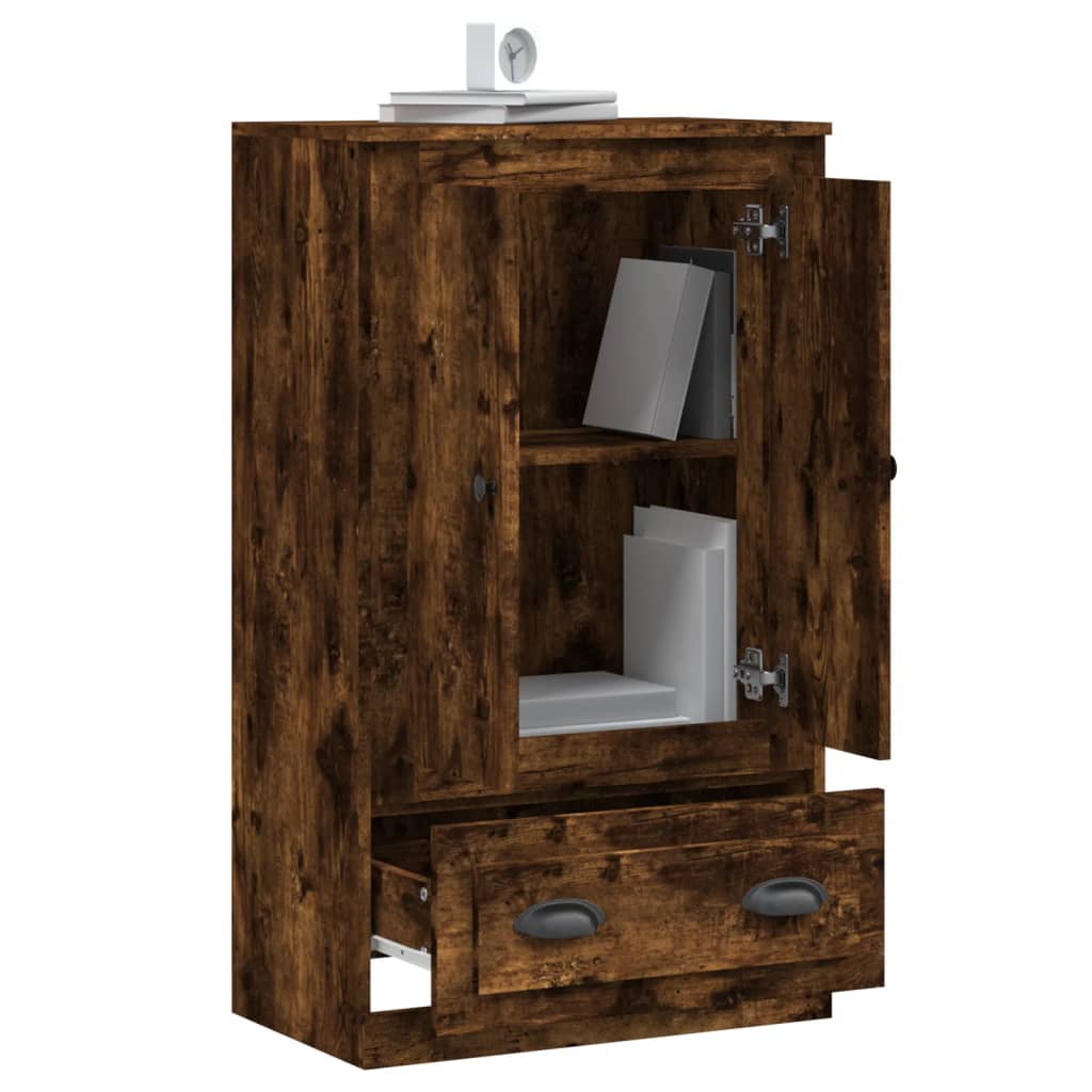 Credenza Rovere Fumo 60x35,5x103,5 cm in Legno Multistrato
