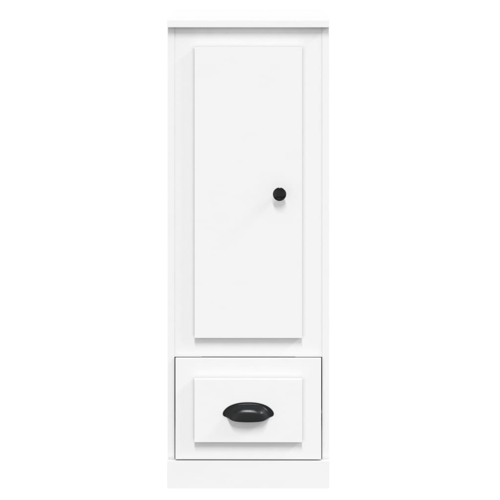 Credenza Bianca 36x35,5x103,5 cm in Legno Multistrato