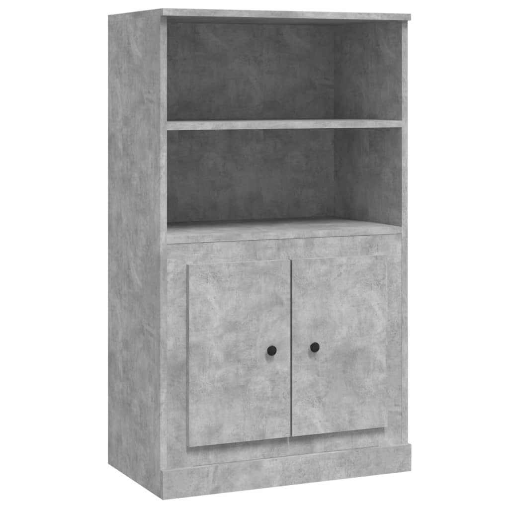 Credenza Grigio Cemento 60x35,5x103,5 cm in Legno Multistrato