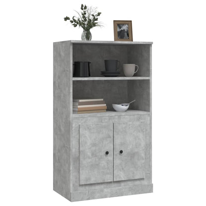 Credenza Grigio Cemento 60x35,5x103,5 cm in Legno Multistrato