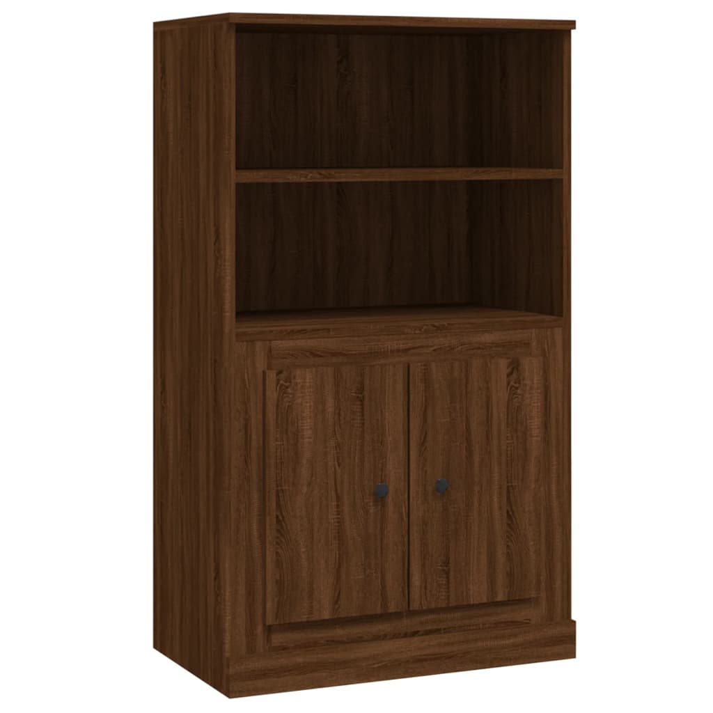 Credenza Rovere Marrone 60x35,5x103,5 cm in Legno Multistrato
