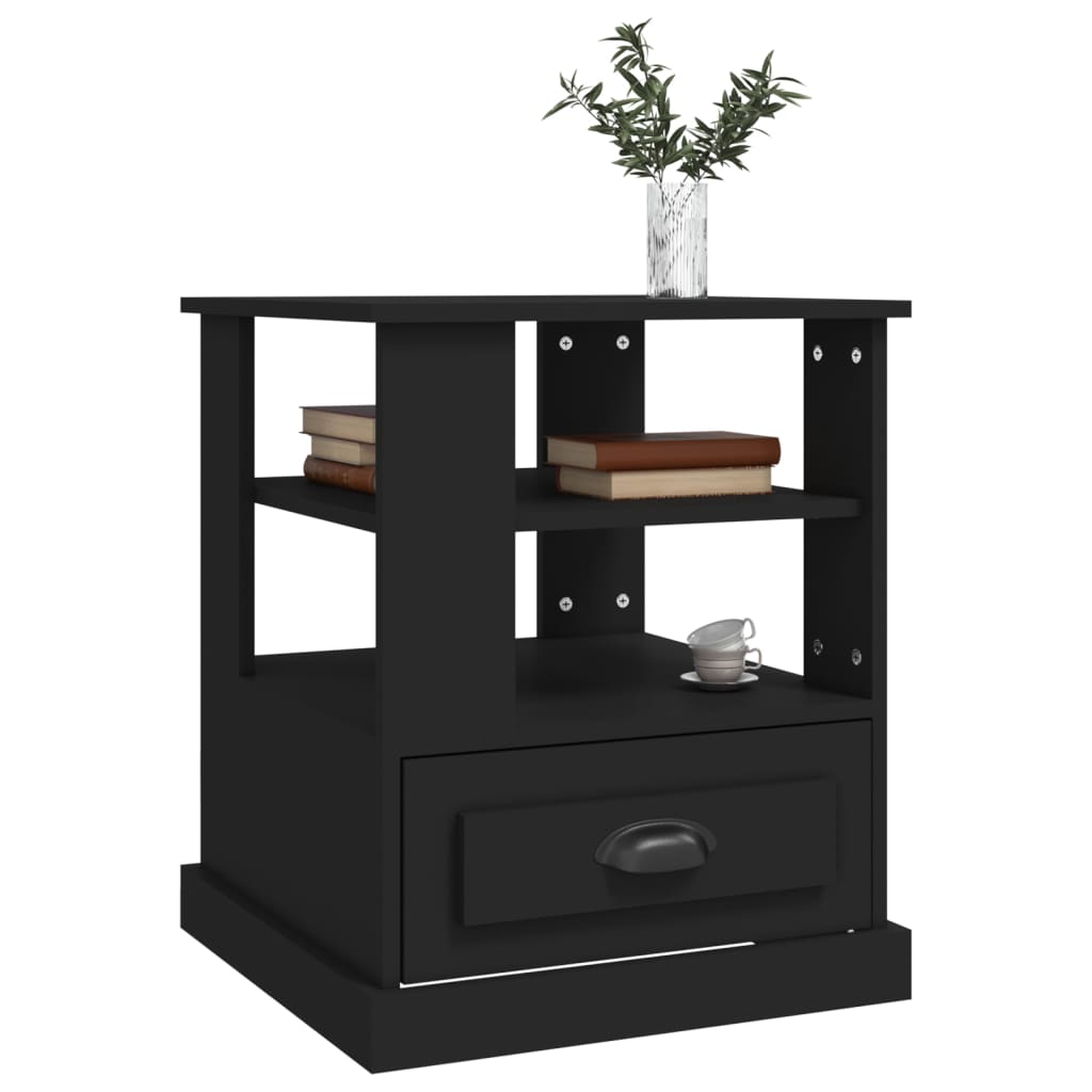 Tavolino Nero 50x50x60 cm in Legno Multistrato