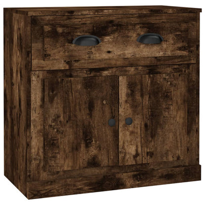 Credenza Rovere Fumo 70x35,5x67,5 cm in Legno Multistrato
