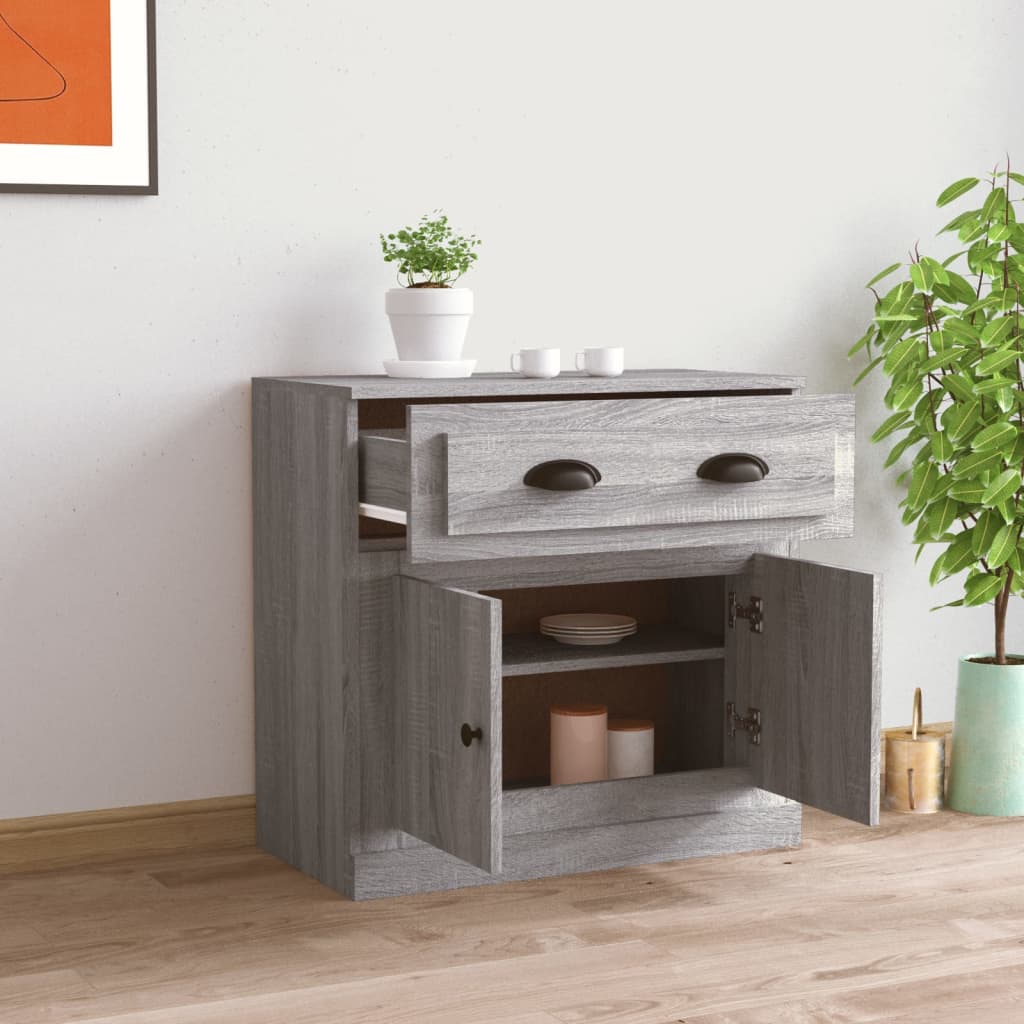 Credenza Grigio Sonoma 70x35,5x67,5 cm in Legno Multistrato