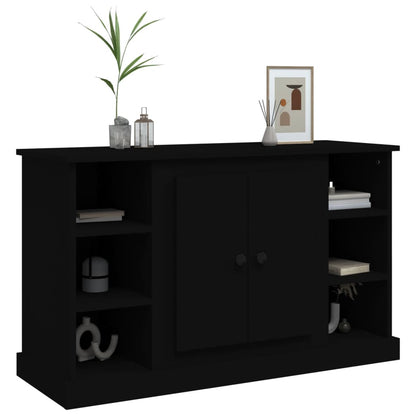 Credenza Nera 100x35,5x60 cm in Legno Multistrato