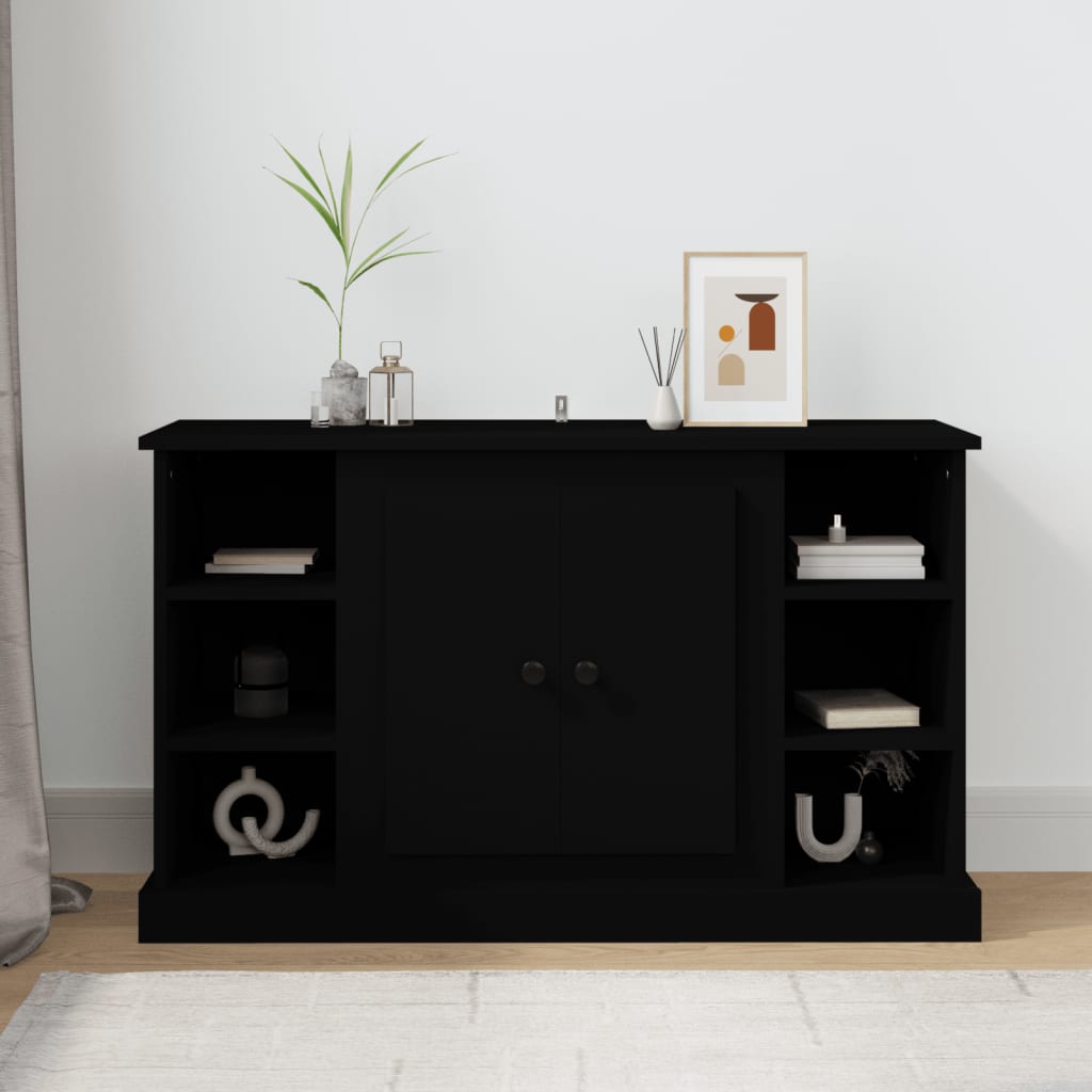 Credenza Nera 100x35,5x60 cm in Legno Multistrato