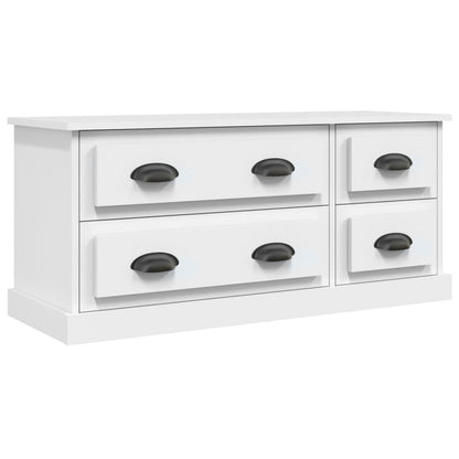 Mobile Porta TV Bianco 100x35,5x45 cm in Legno Multistrato