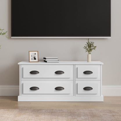 Mobile Porta TV Bianco 100x35,5x45 cm in Legno Multistrato