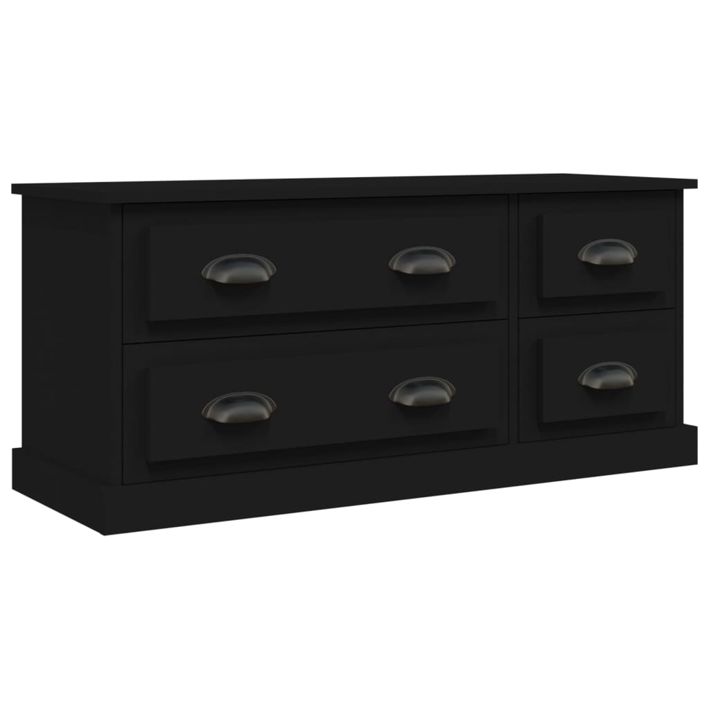 Mobile Porta TV Nero 100x35,5x45 cm in Legno Multistrato
