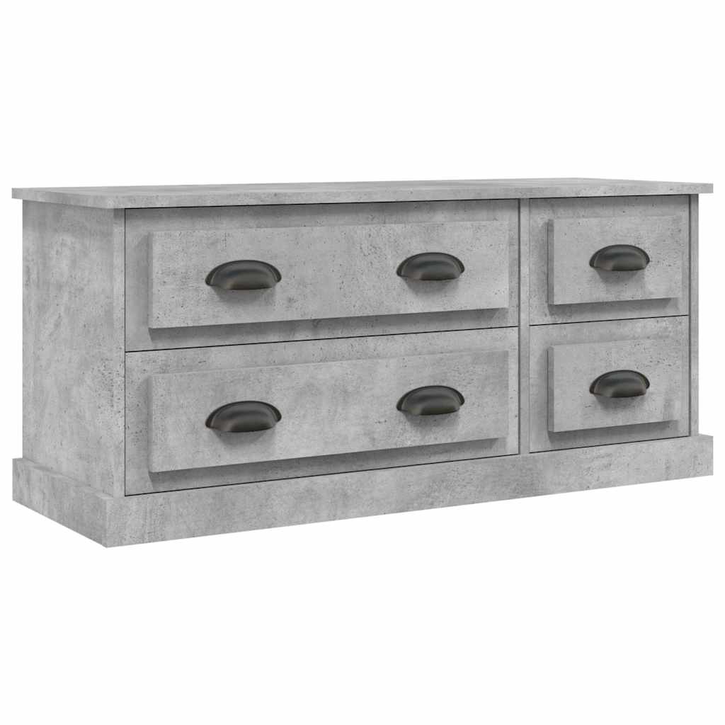 Mobile Porta TV Grigio Cemento 100x35,5x45cm Legno Multistrato
