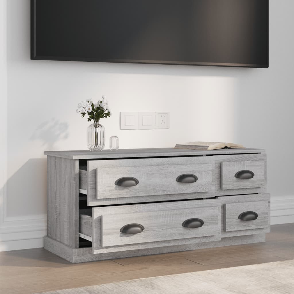 Mobile TV Grigio Sonoma 100x35,5x45 cm in Legno Multistrato
